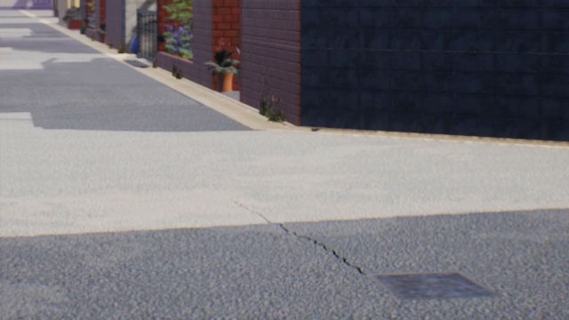 劣化した道路
